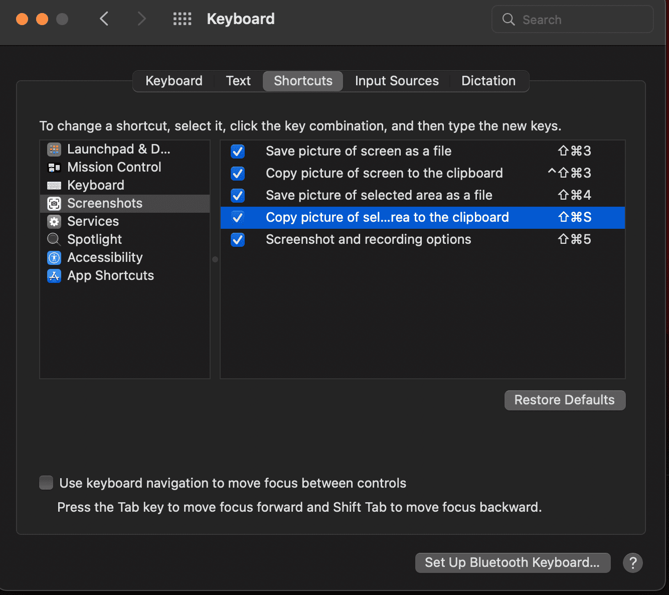 customise screenshot shortcuts on macbook pro m1 pro/max